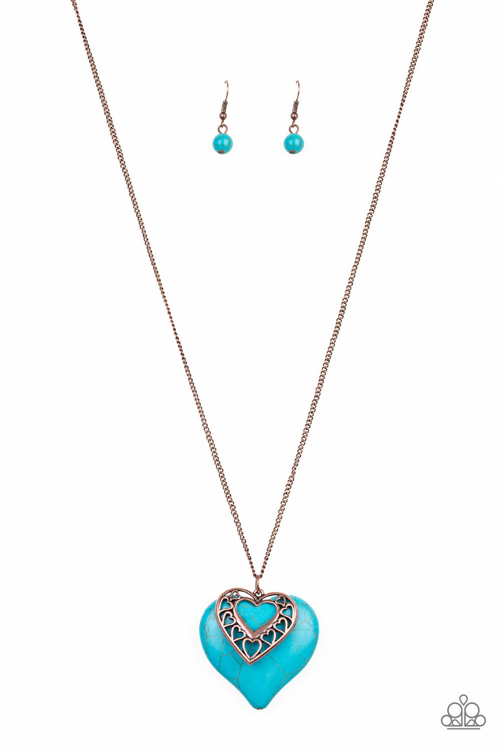 Paparazzi Southern Heart - Copper Necklace