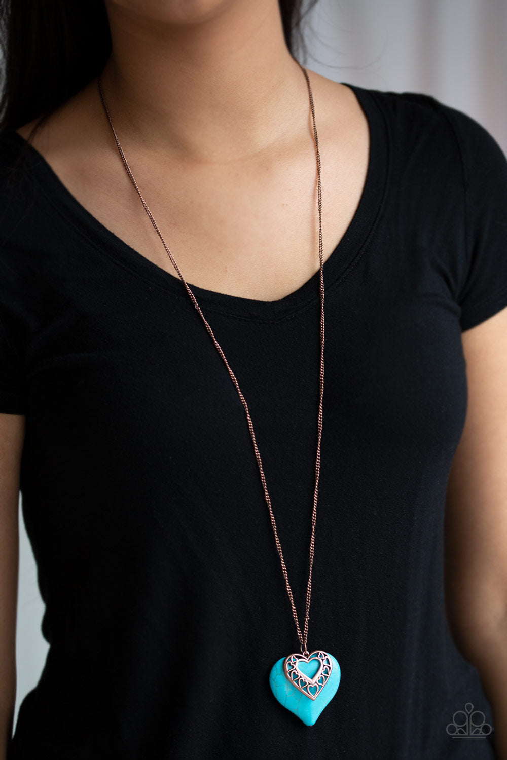 Paparazzi Southern Heart - Copper Necklace