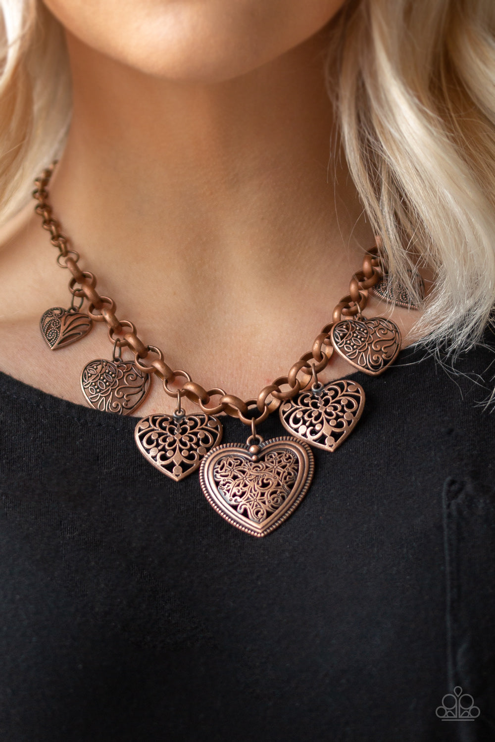 Paparazzi Love Lockets - Copper Necklace