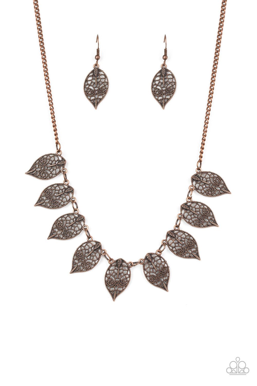 Paparazzi Leafy Lagoon - Copper Necklace