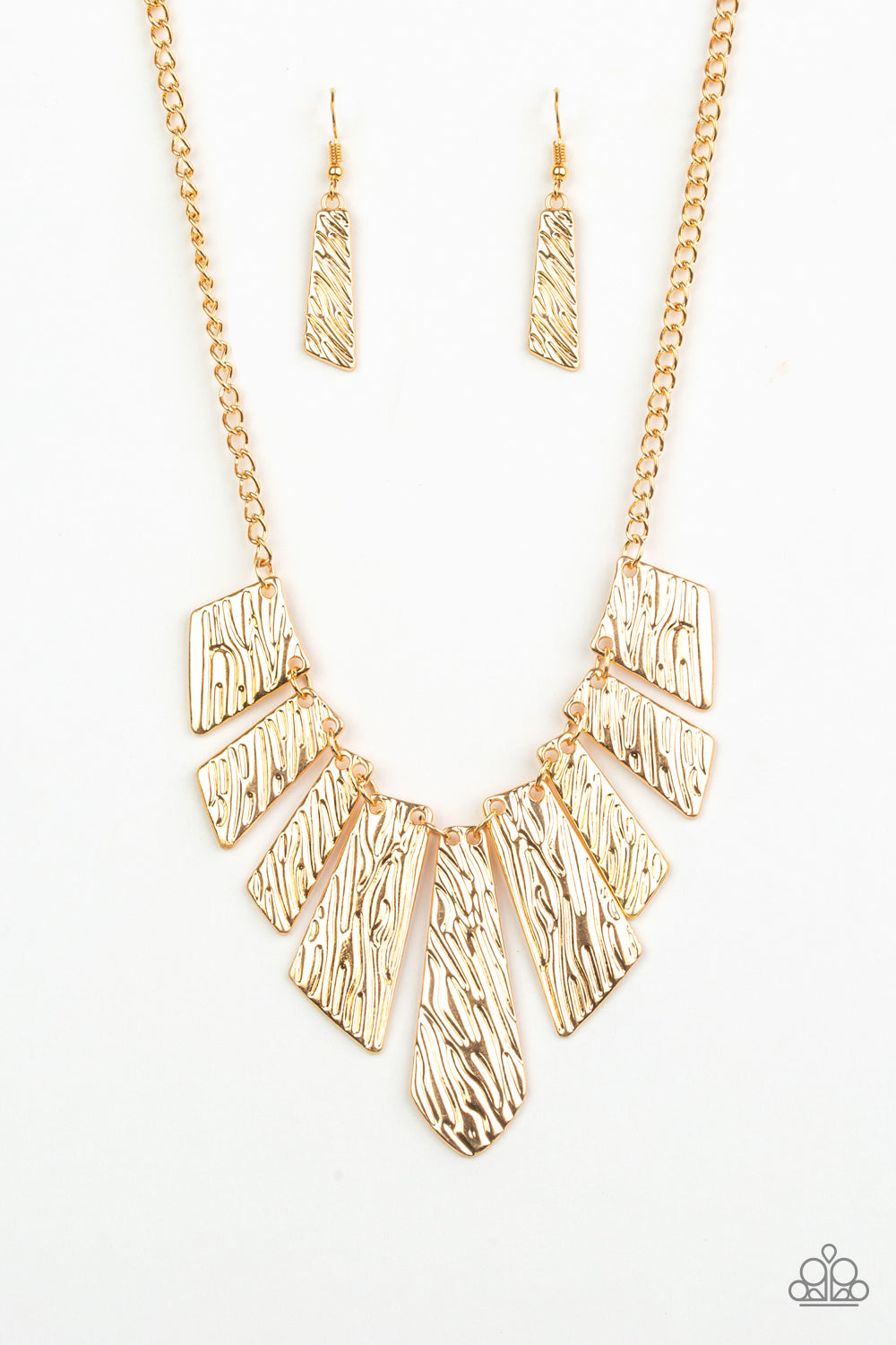 Paparazzi Texture Tigress - Gold Necklace