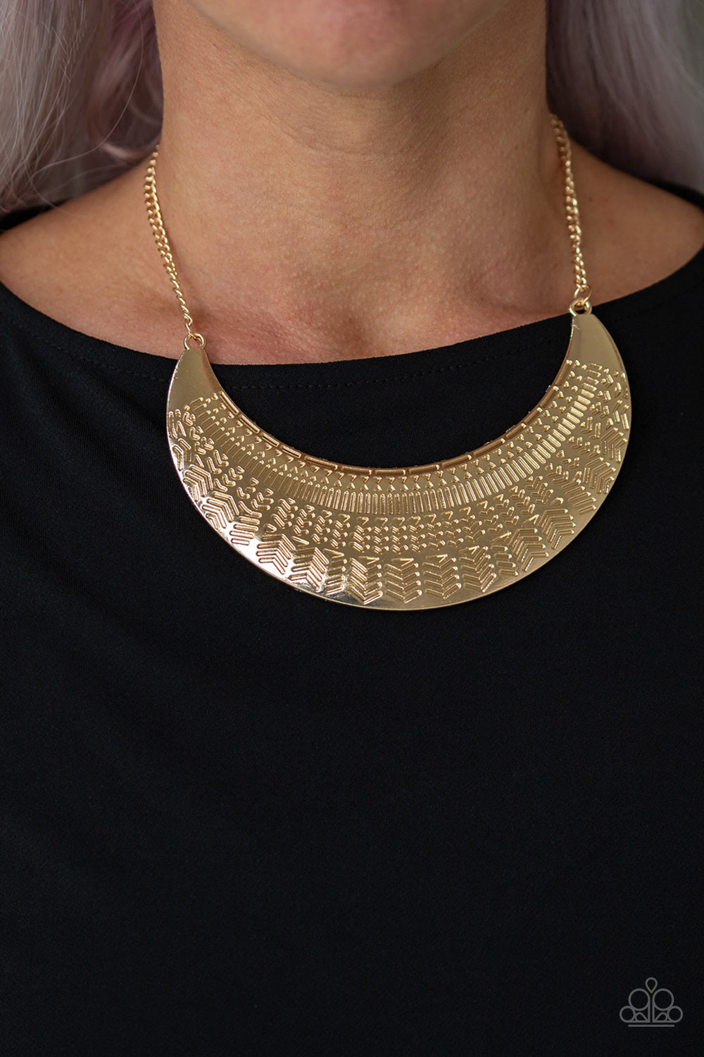 Paparazzi Large As Life - Gold Necklace