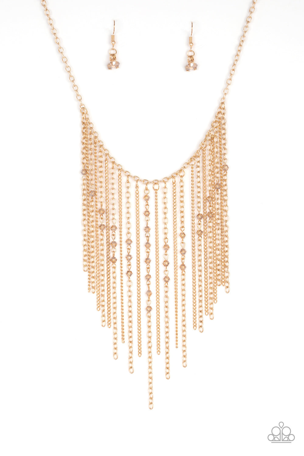 Paparazzi First Class Fringe - Gold Necklace