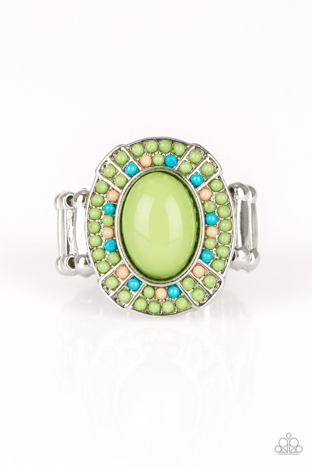 Paparazzi Colorfully Rustic - Green Ring