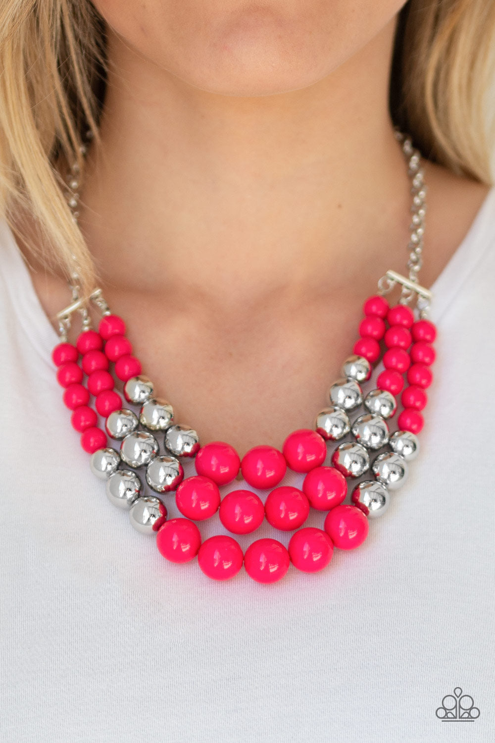 Paparazzi Dream Pop - Pink Necklace