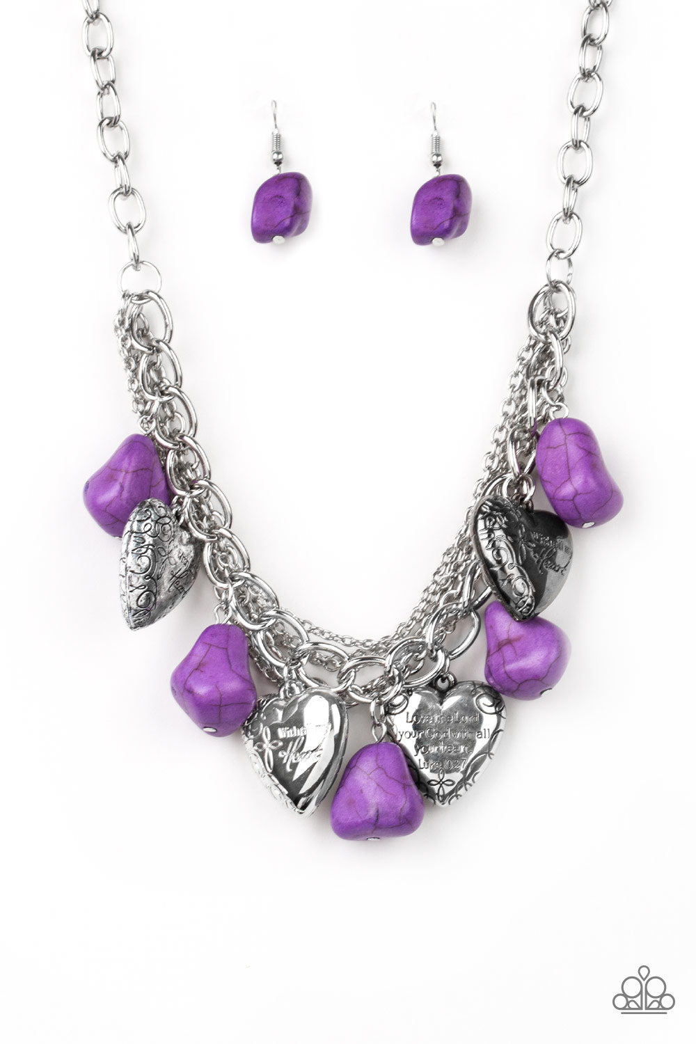 Paparazzi Change Of Heart - Purple Necklace