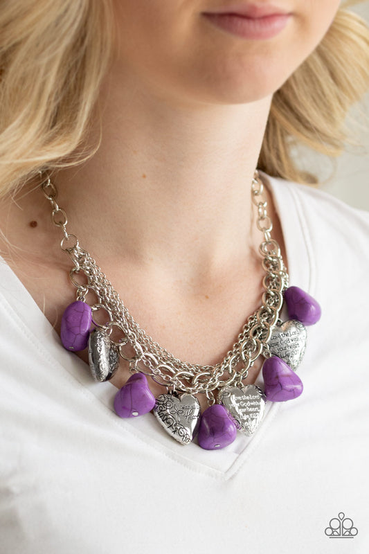 Paparazzi Change Of Heart - Purple Necklace