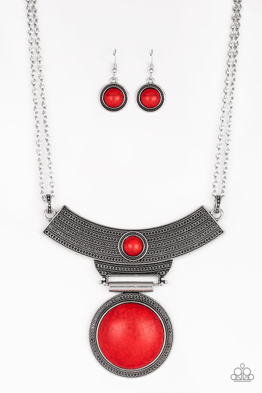 Paparazzi Lasting EMPRESS-ions - Red Necklace