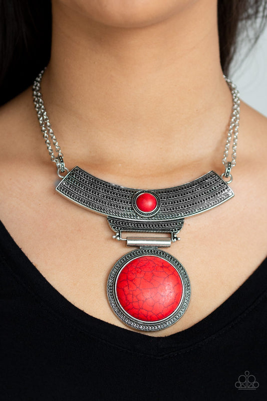 Paparazzi Lasting EMPRESS-ions - Red Necklace