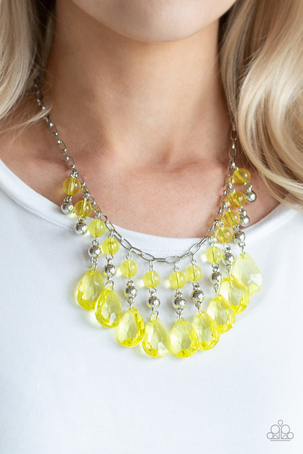 Paparazzi Beauty School Drop Out - Yellow Necklace