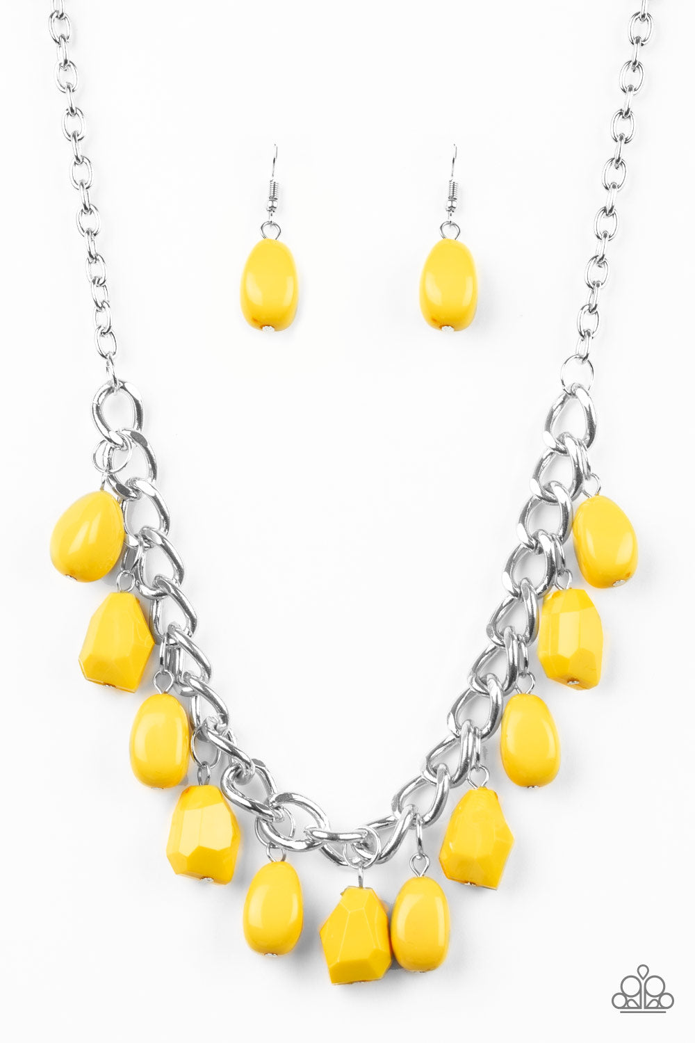 Paparazzi Take The COLOR Wheel! - Yellow Necklace