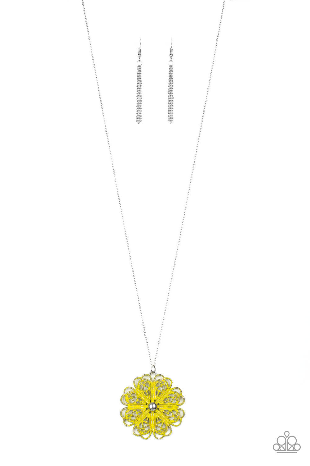 Paparazzi Spin Your PINWHEELS - Yellow Necklace