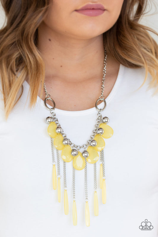 Paparazzi Roaring Riviera - Yellow Necklace