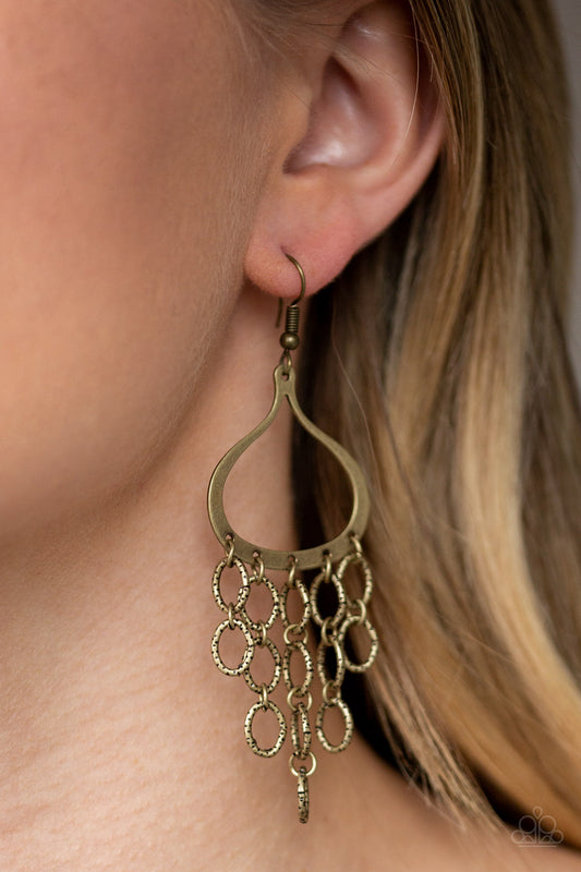 Paparazzi Total Net Revenue - Brass Earring