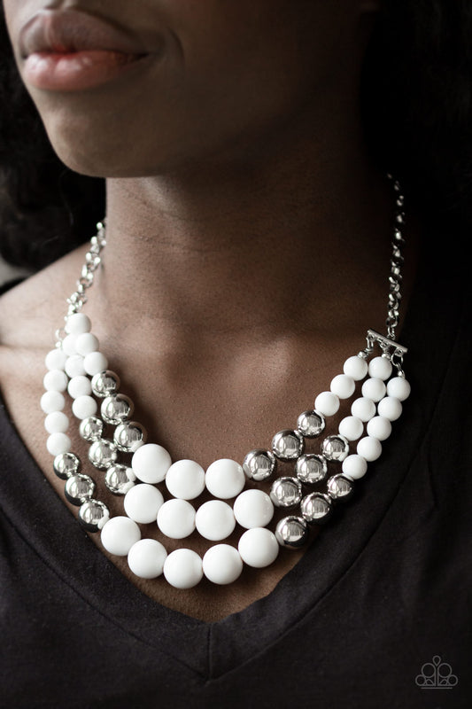 Paparazzi Dream Pop - White Necklace