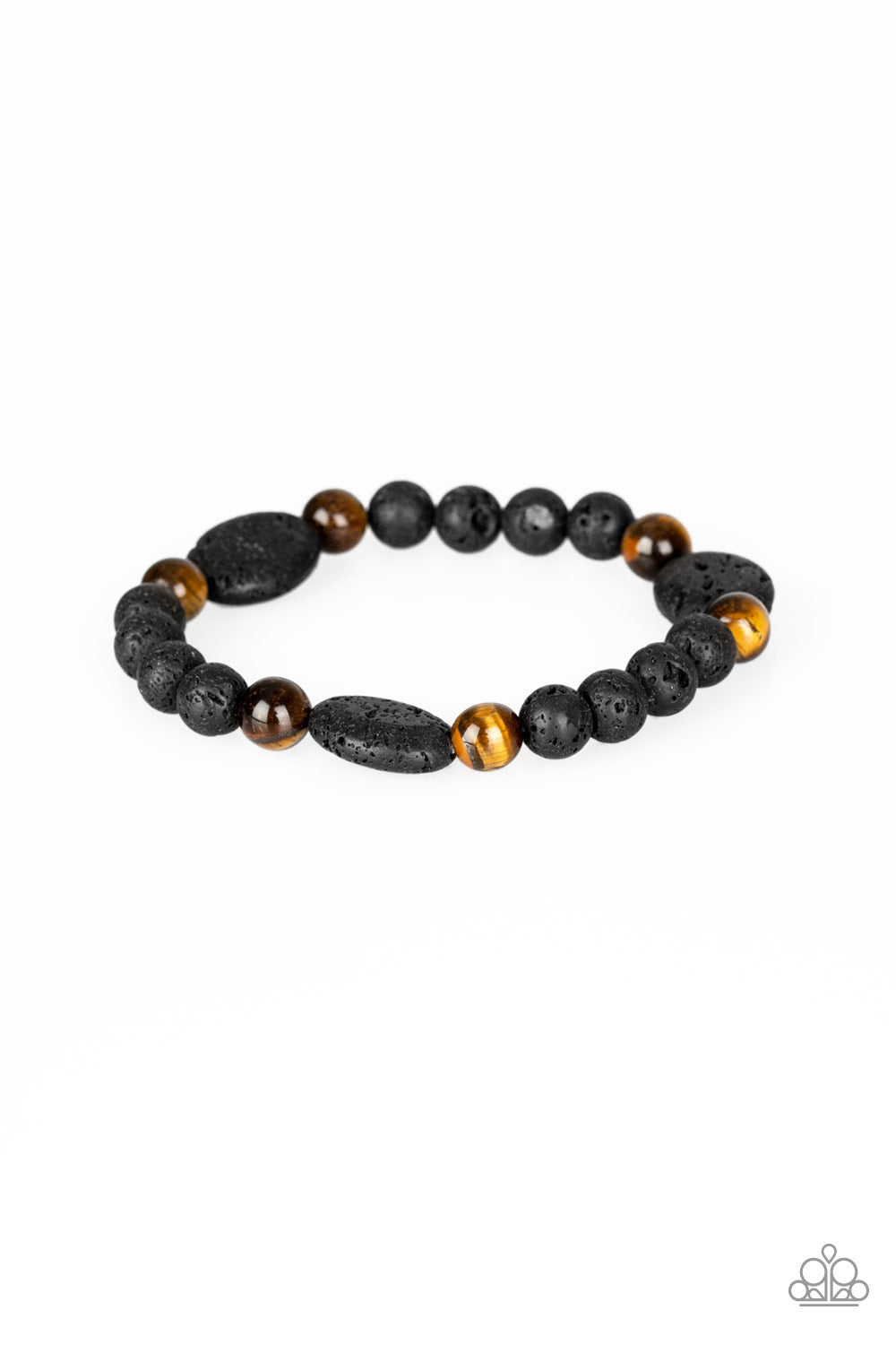 Paparazzi A Hundred and ZEN Percent - Brown Bracelet