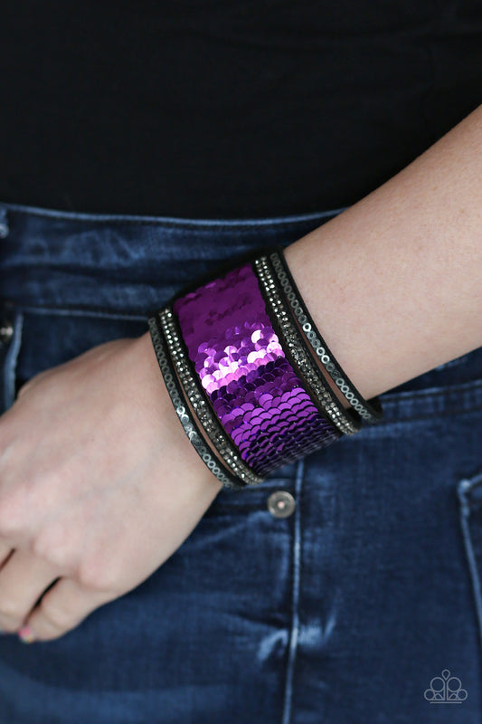 Paparazzi Heads Or MERMAID Tails - Purple Bracelet