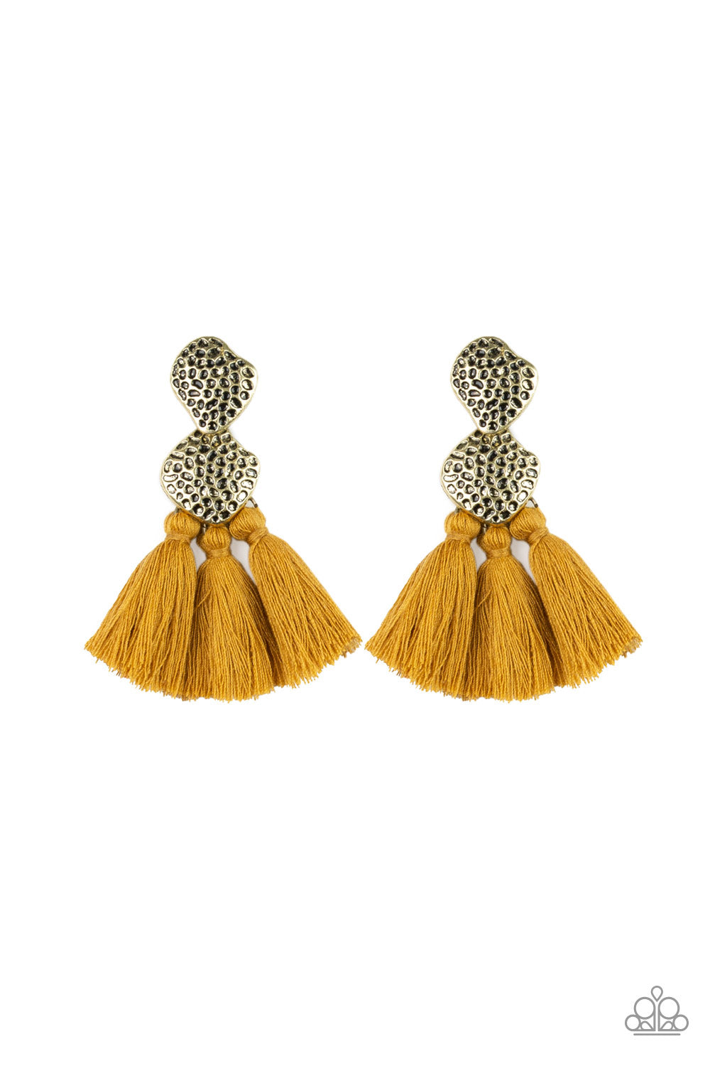 Paparazzi Tenacious Tassel - Yellow Earring