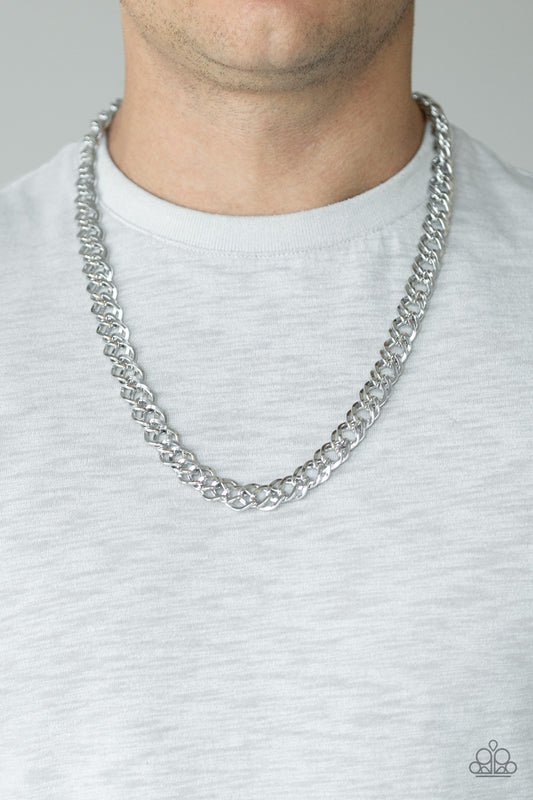 Paparazzi Undefeated - Silver Necklace