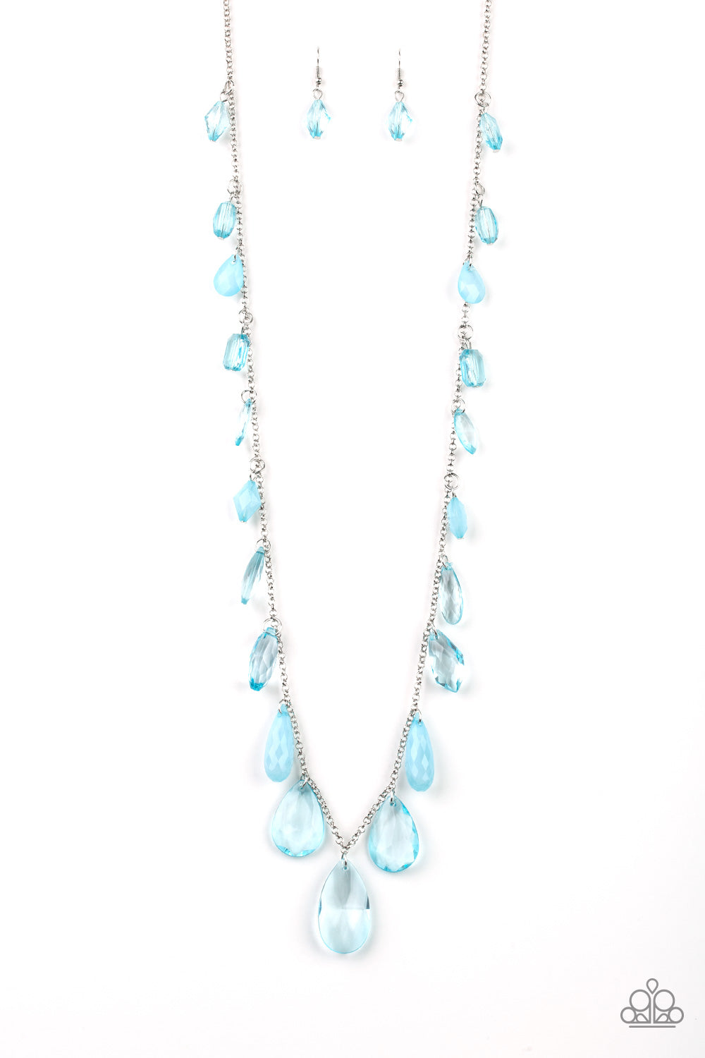 Paparazzi GLOW And Steady Wins The Race - Blue Necklace