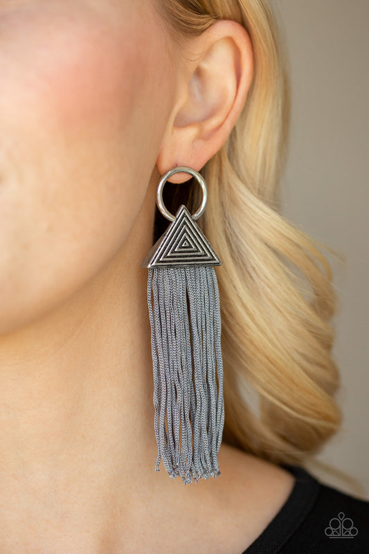 Paparazzi Oh My GIZA - Silver Earring