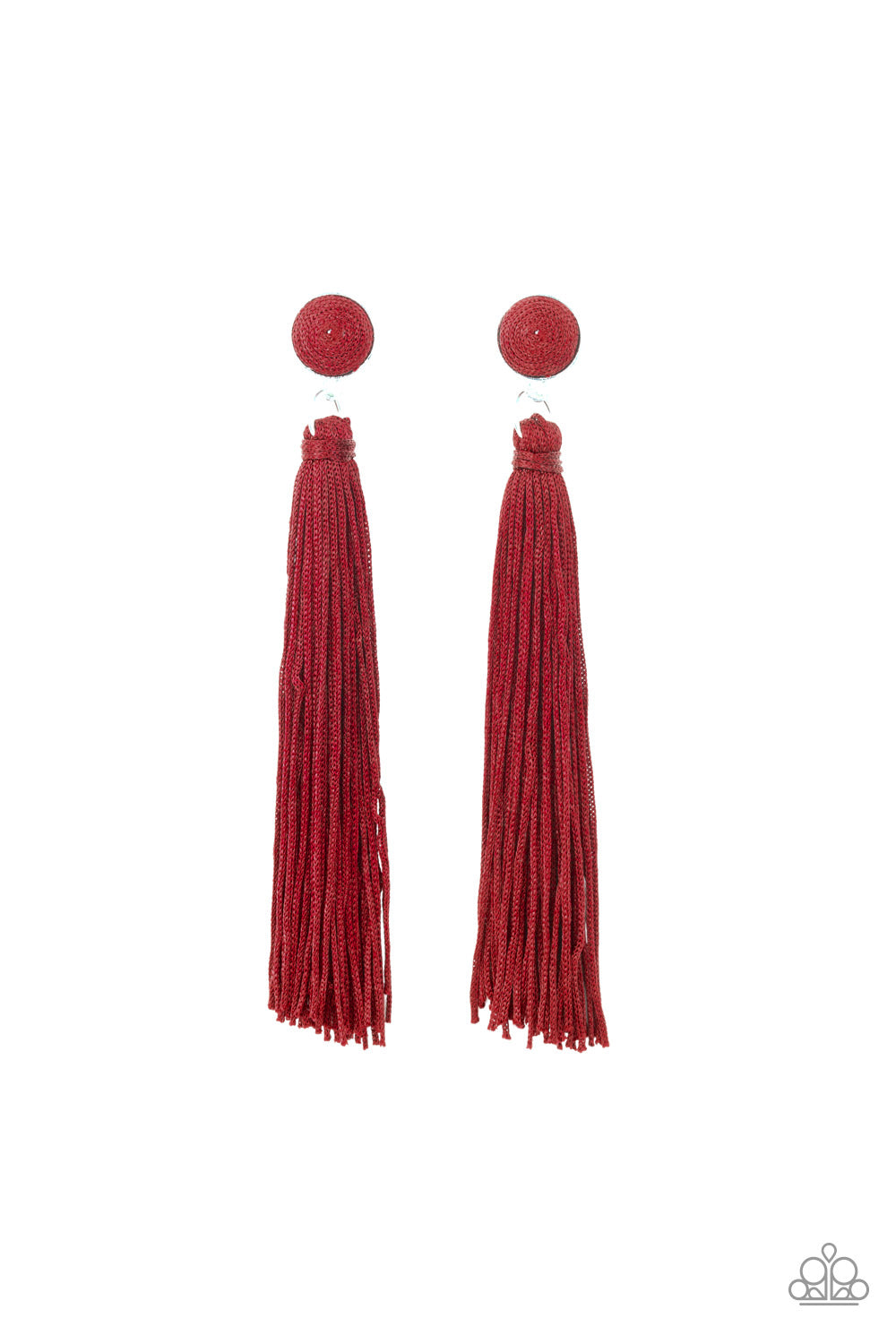 Paparazzi Tightrope Tassel - Red Earring