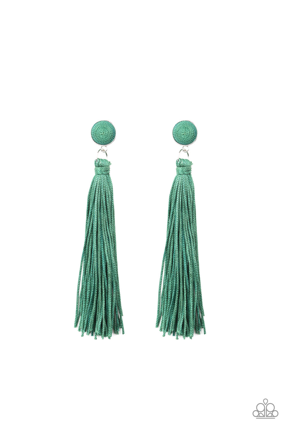 Paparazzi Tightrope Tassel - Green Earring