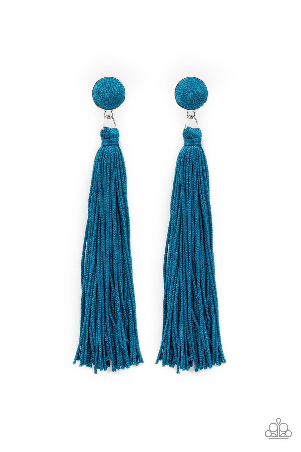 Paparazzi Tightrope Tassel - Blue Earring