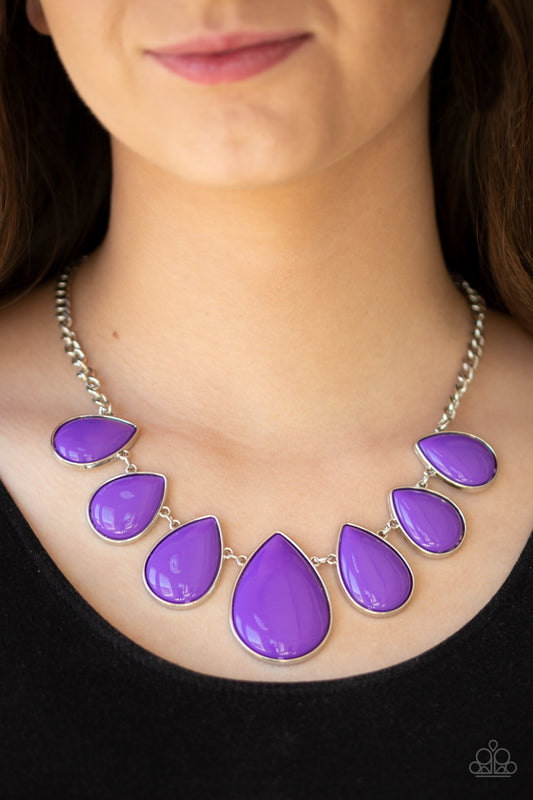 Paparazzi Drop Zone - Purple Necklace