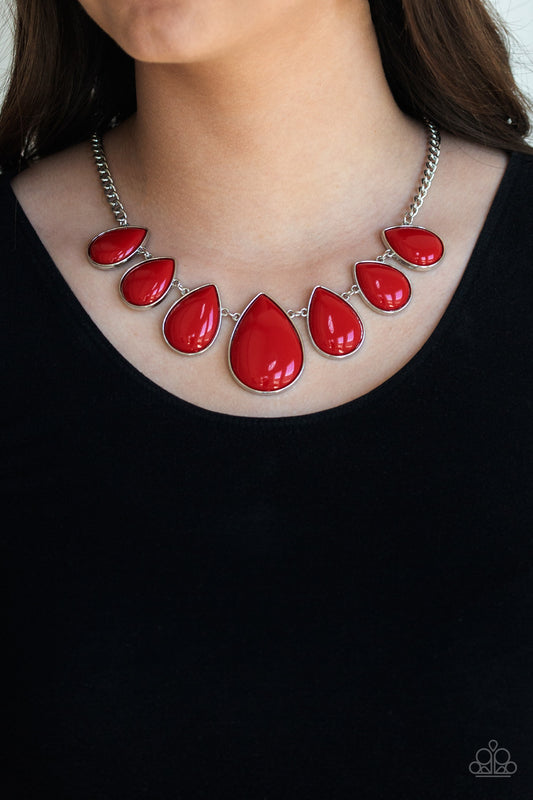 Paparazzi Drop Zone - Red Necklace