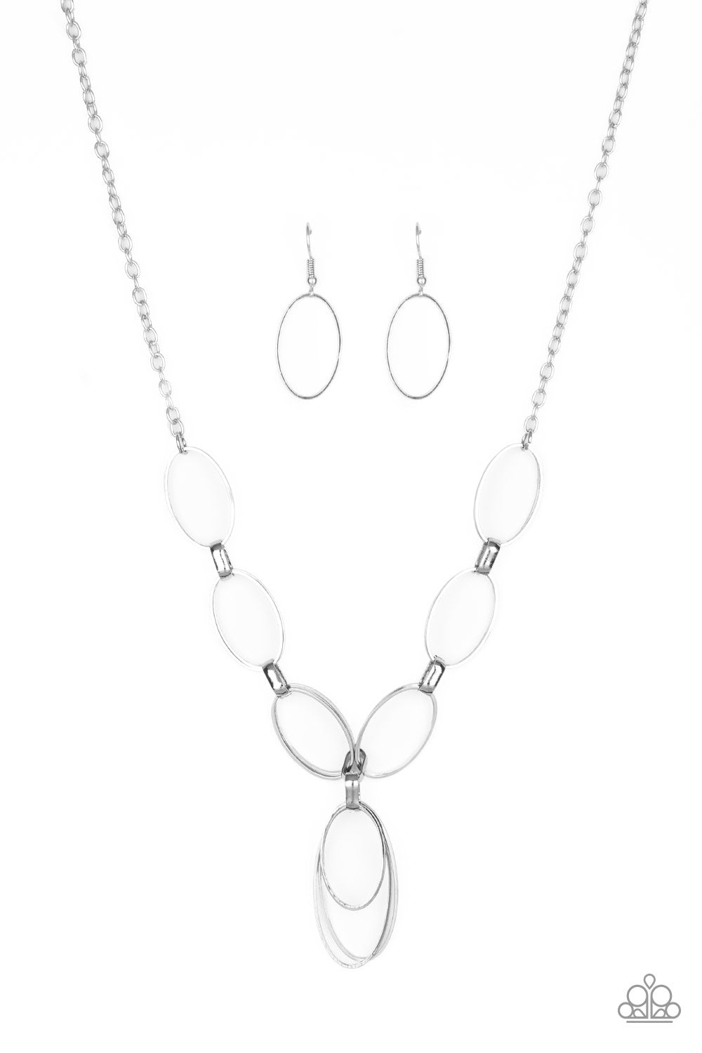 Paparazzi All OVAL Town - Silver Necklace