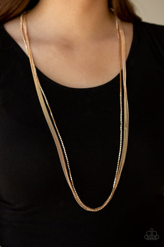 Paparazzi SLEEK and Destroy - Gold Necklace