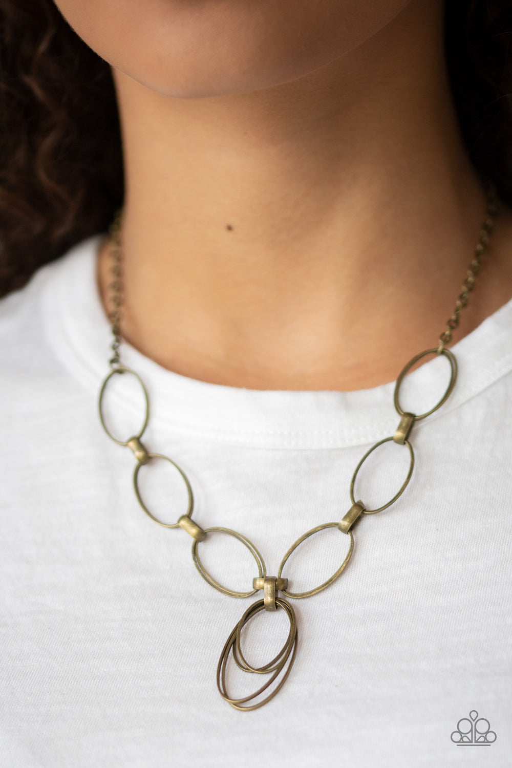 Paparazzi All OVAL Town - Brass Necklace