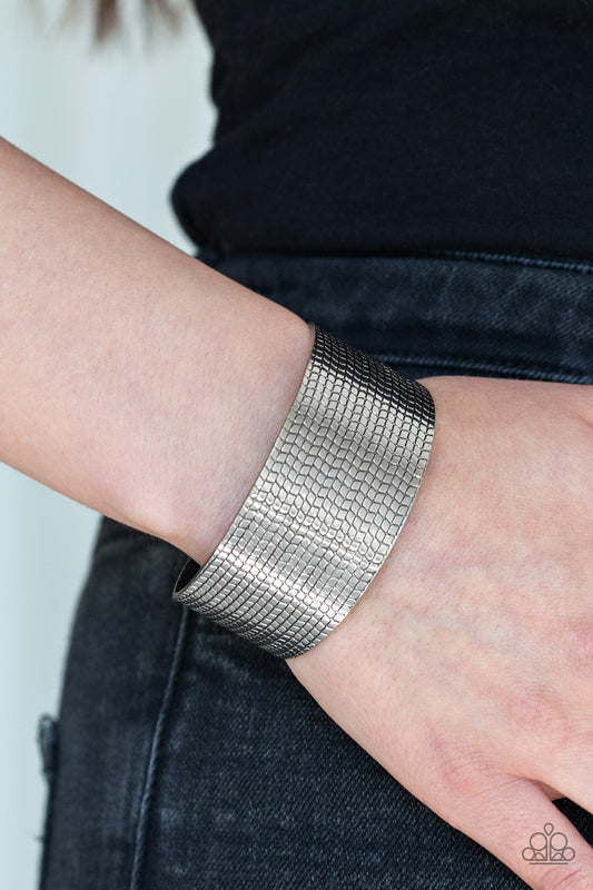 Paparazzi Texture Trailblazer - Silver Bracelet