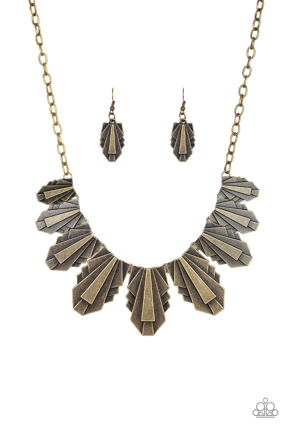 Paparazzi Cougar Cave - Brass Necklace