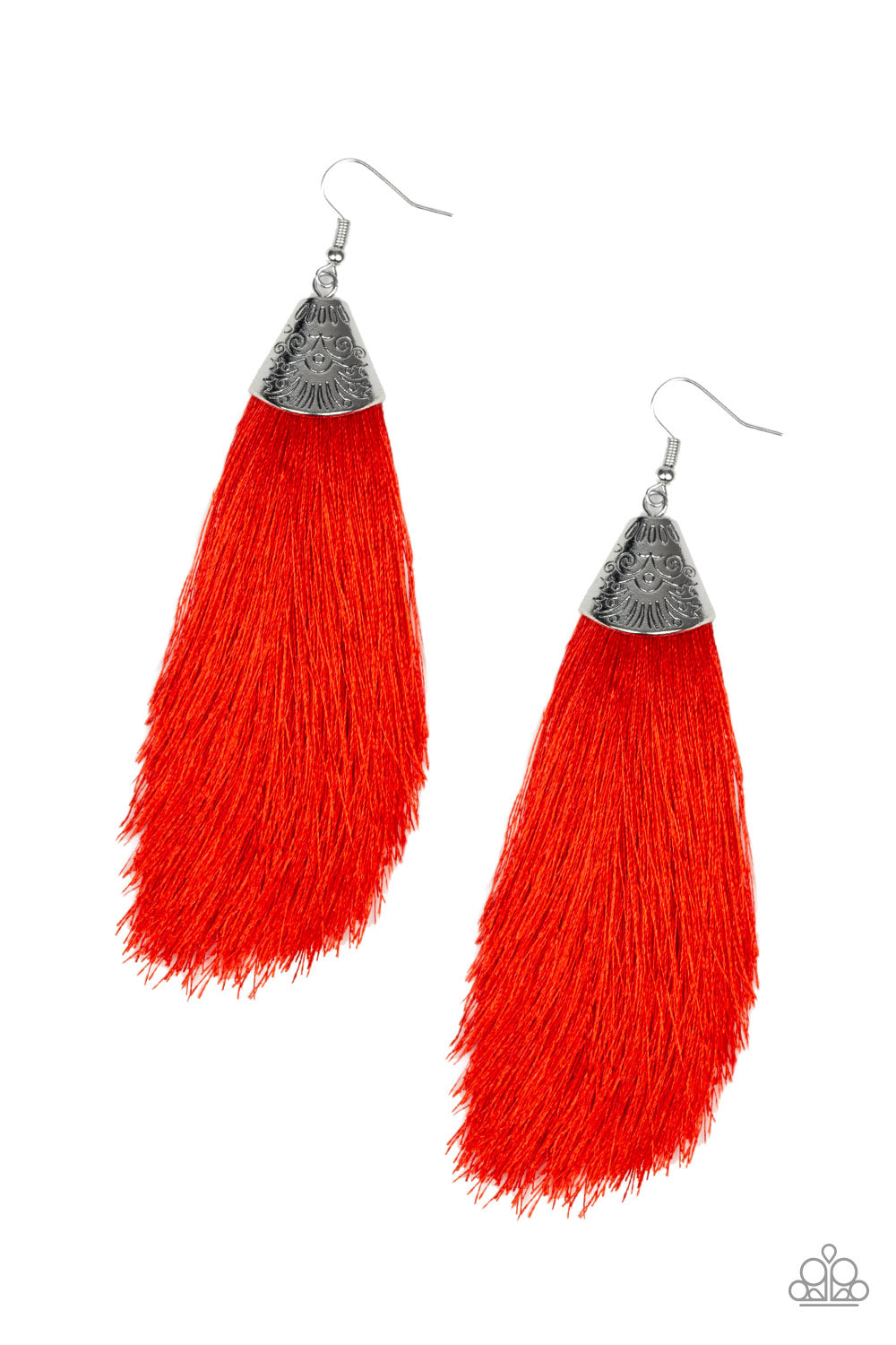 Paparazzi Tassel Temptress - Red Earring