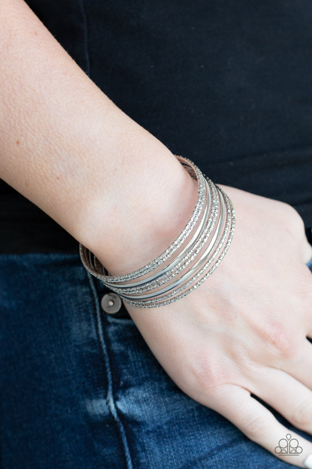 Paparazzi Stack Shack - Silver Bracelet