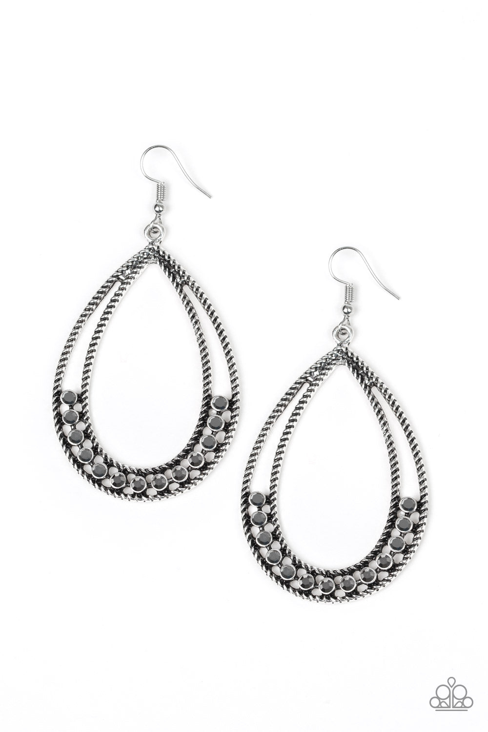 Paparazzi Glitz Fit - Silver Earring