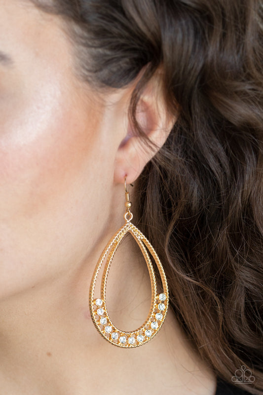 Paparazzi Glitz Fit - Gold Earring