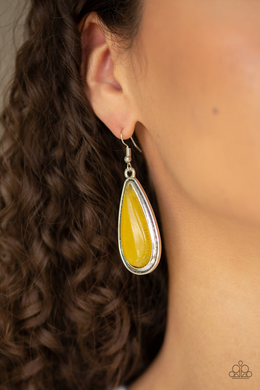 Paparazzi Oasis Sheen - Yellow Earring