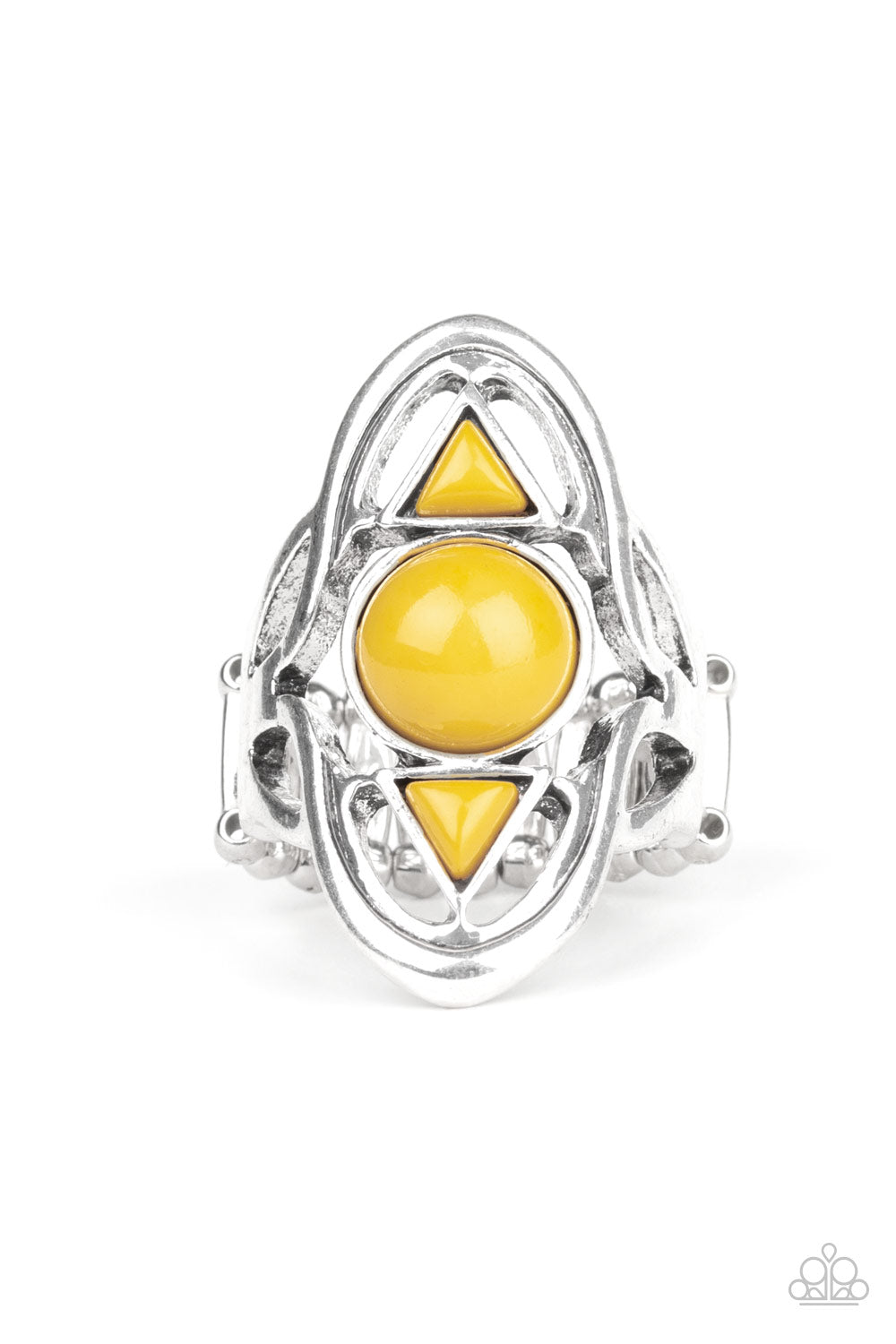 Paparazzi Aztec Adobe - Yellow Ring