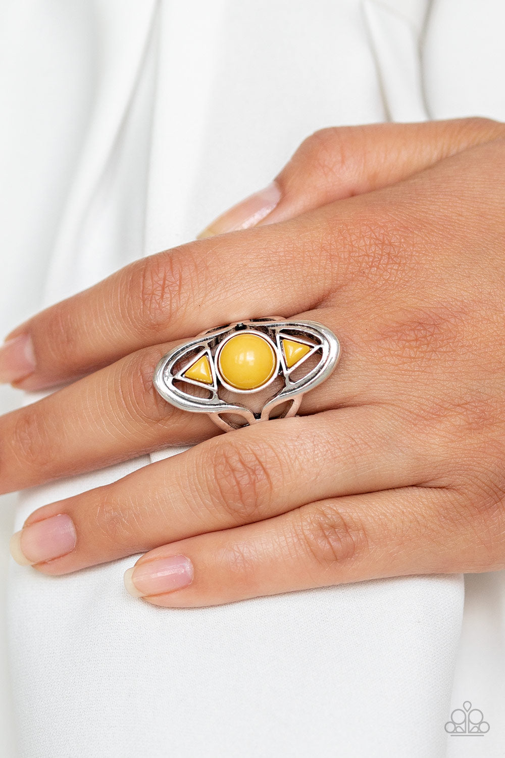 Paparazzi Aztec Adobe - Yellow Ring