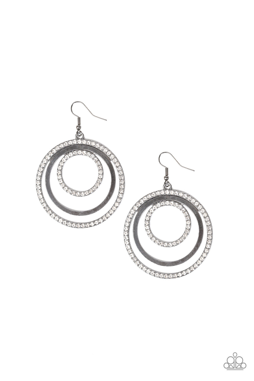 Paparazzi Rippling Refinement - Black Earrings