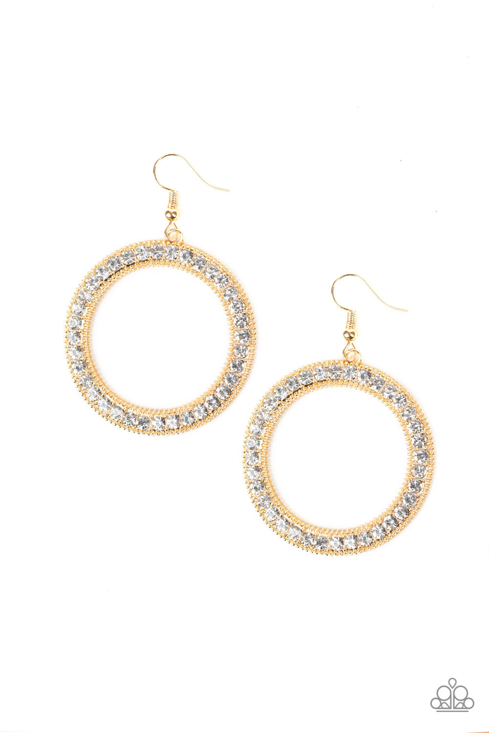 Paparazzi Haute Halo - Gold Earring