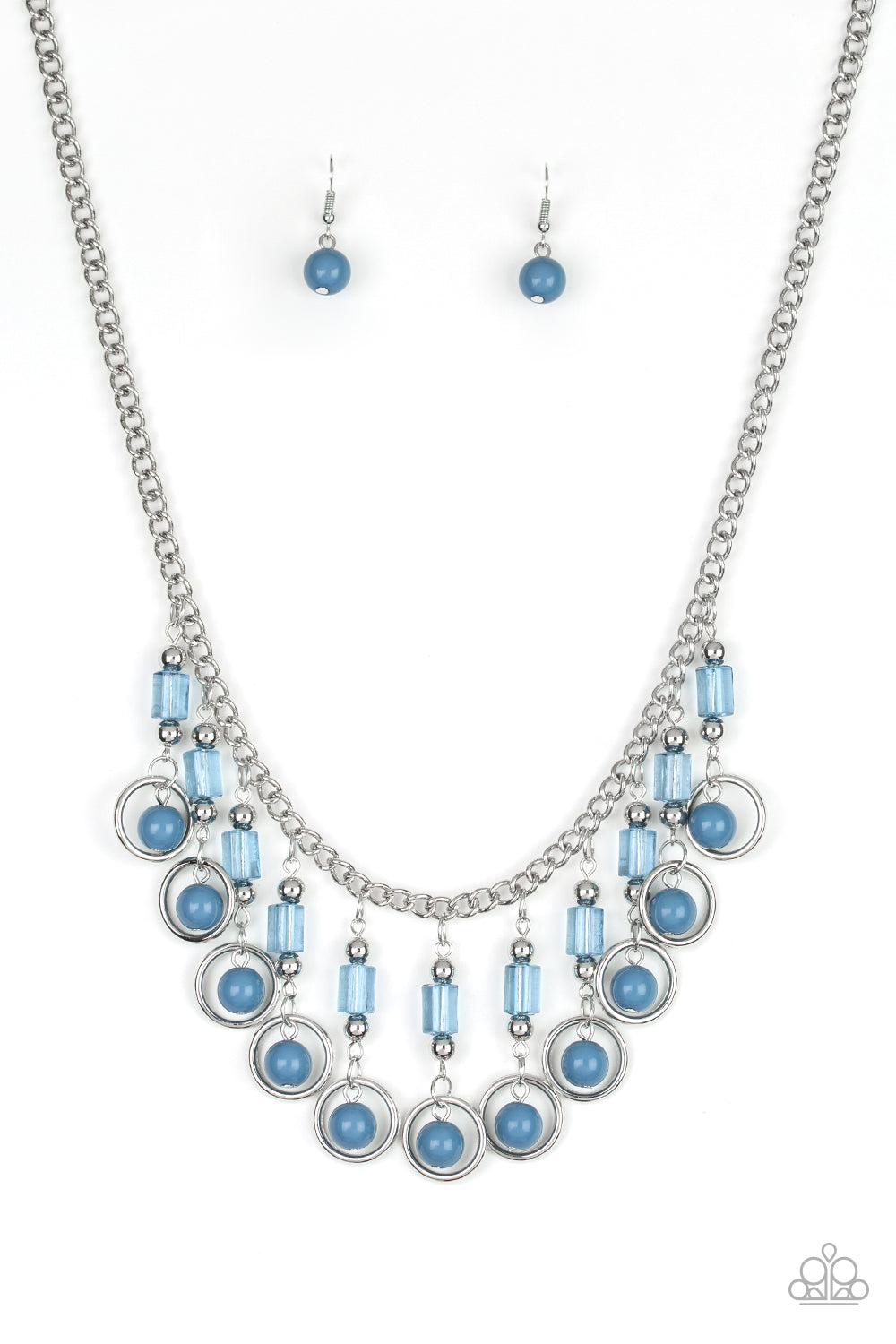 Paparazzi Cool Cascade - Blue Necklace