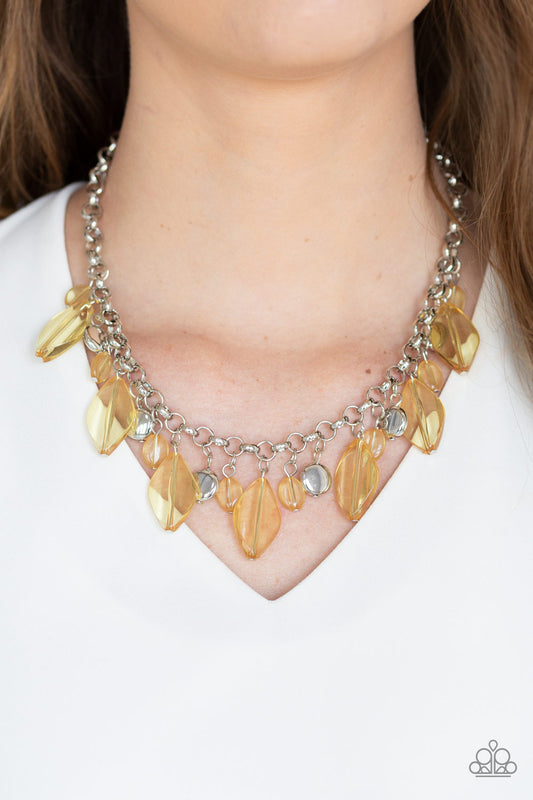 Paparazzi Malibu Ice - Yellow Necklace