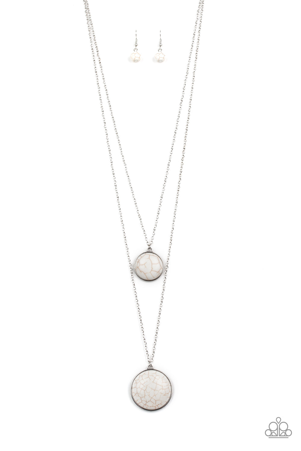 Paparazzi Desert Medallions - White Necklace