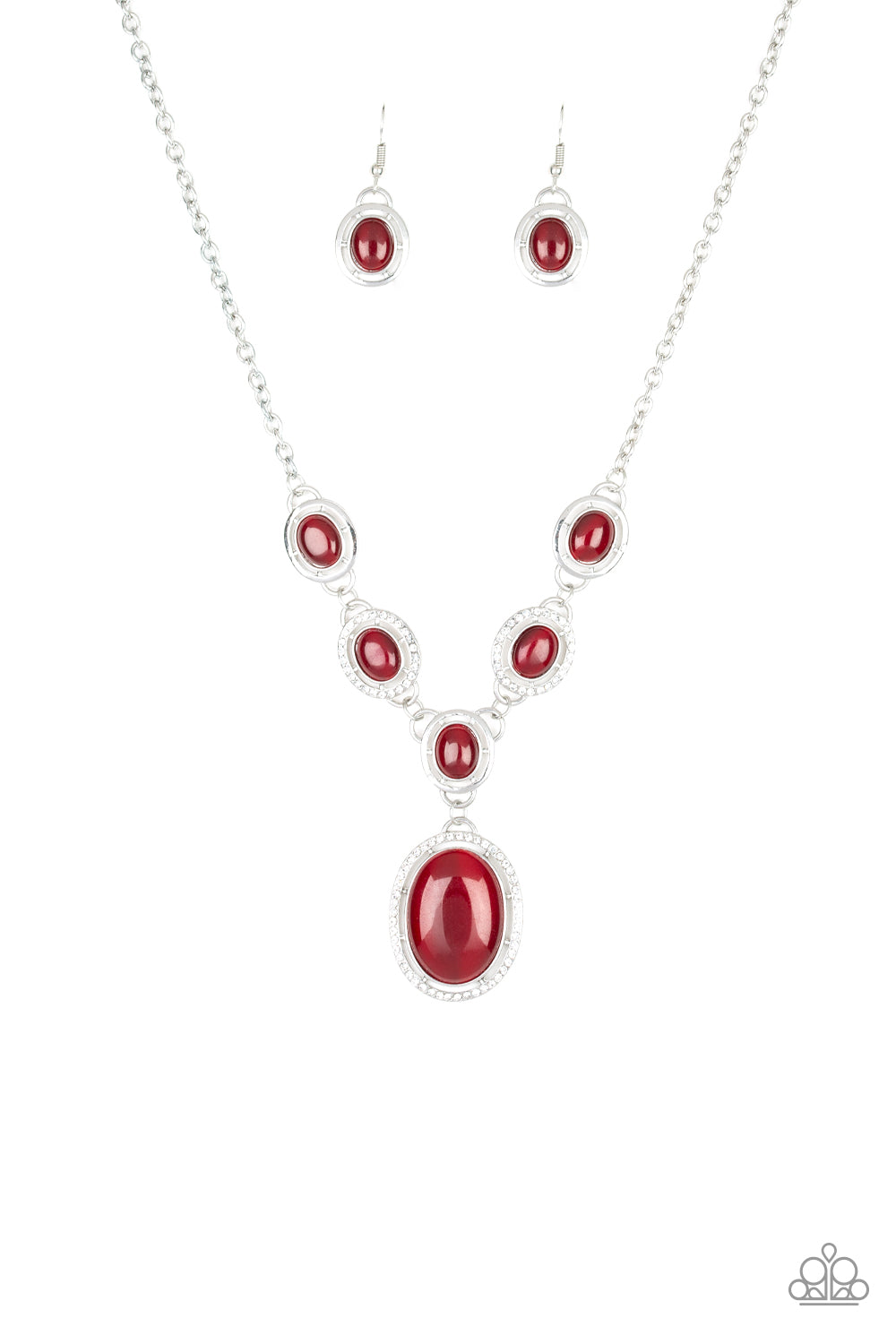 Paparazzi Metro Medallion - Red Necklace