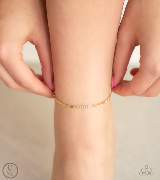 Paparazzi Sun-Kissed Radiance - Gold Ankle Bracelet