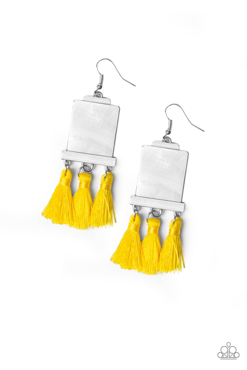 Paparazzi Tassel Retreat - Yellow Earring